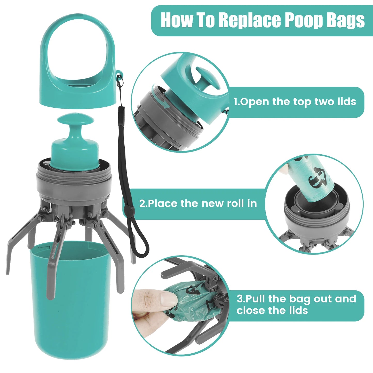 Portable Six Claw Fecal Dispenser