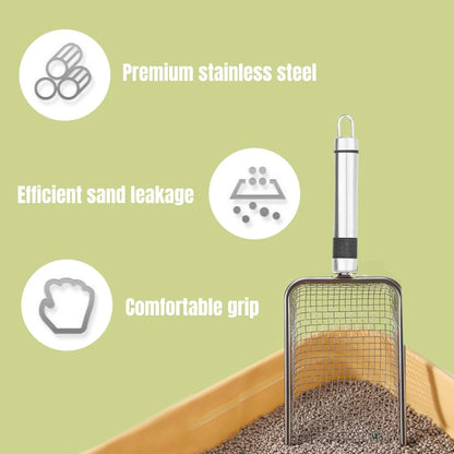 stainless steel pet poop shovel